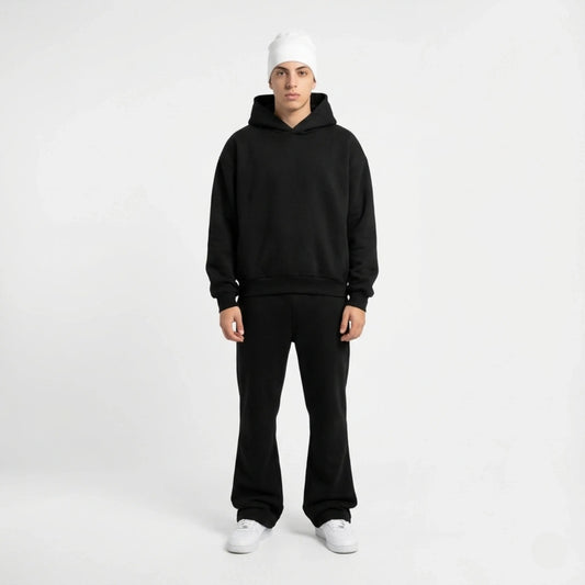 Men's hooded hoodie and full-length jogger set