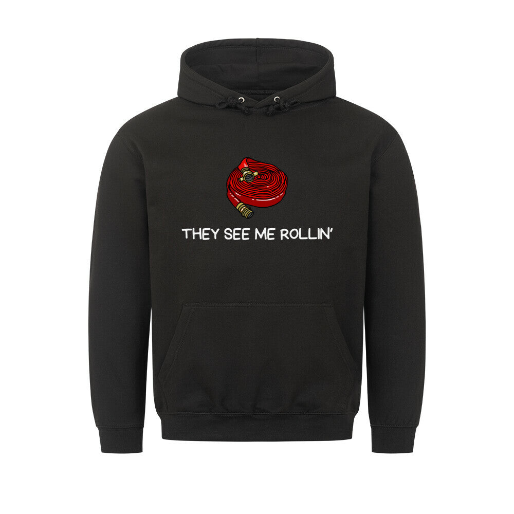 Graphic hoodie with drawstring hood, long sleeves and rolling pin chest print
