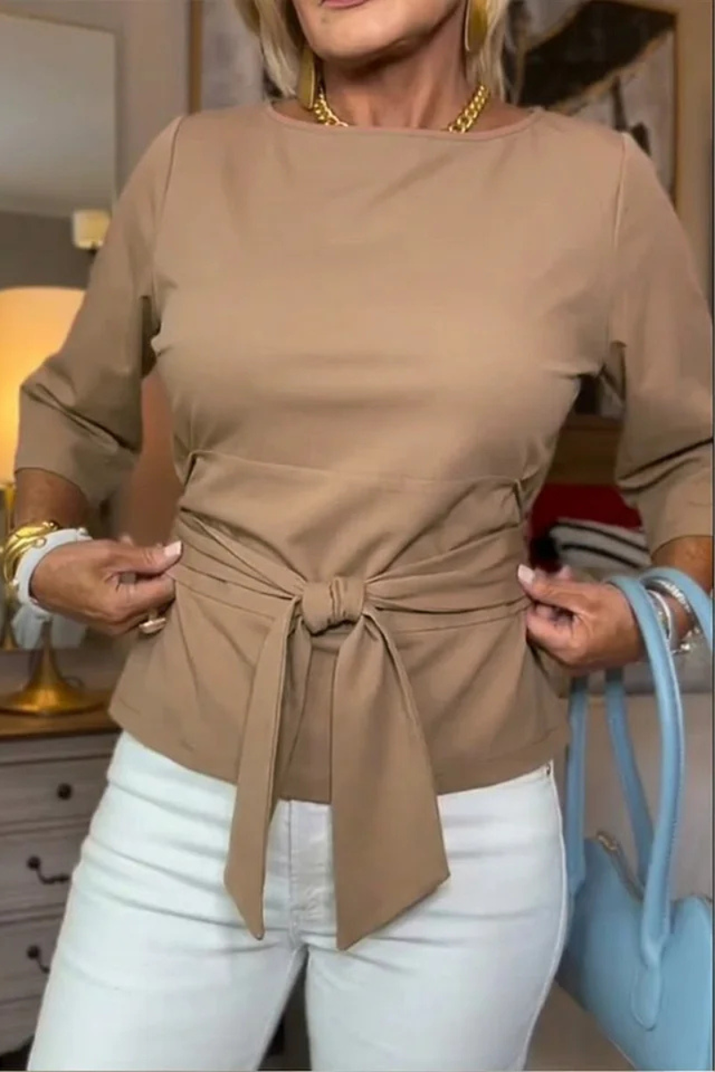 Nadia - Tie-waist flattering top