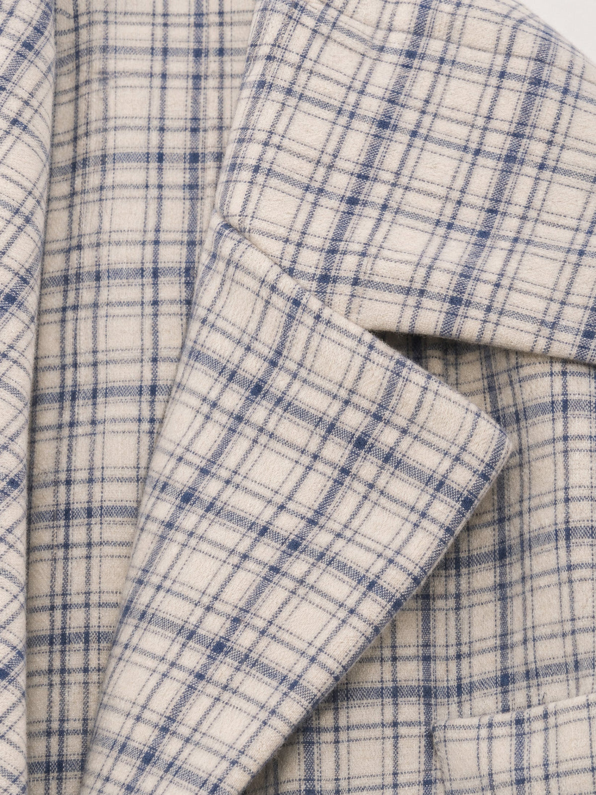 Women's long checked trench coat with point collar and button front