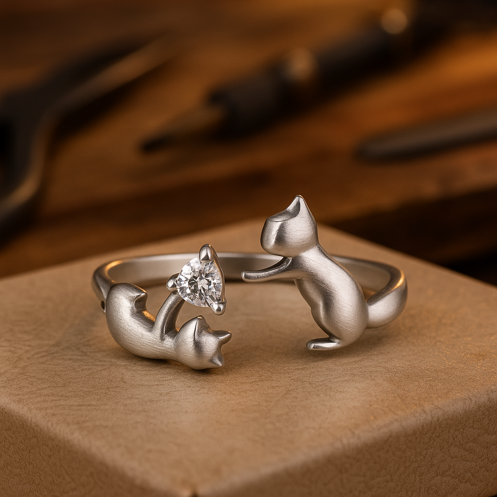 Celeste Adjustable Cat Ring 0