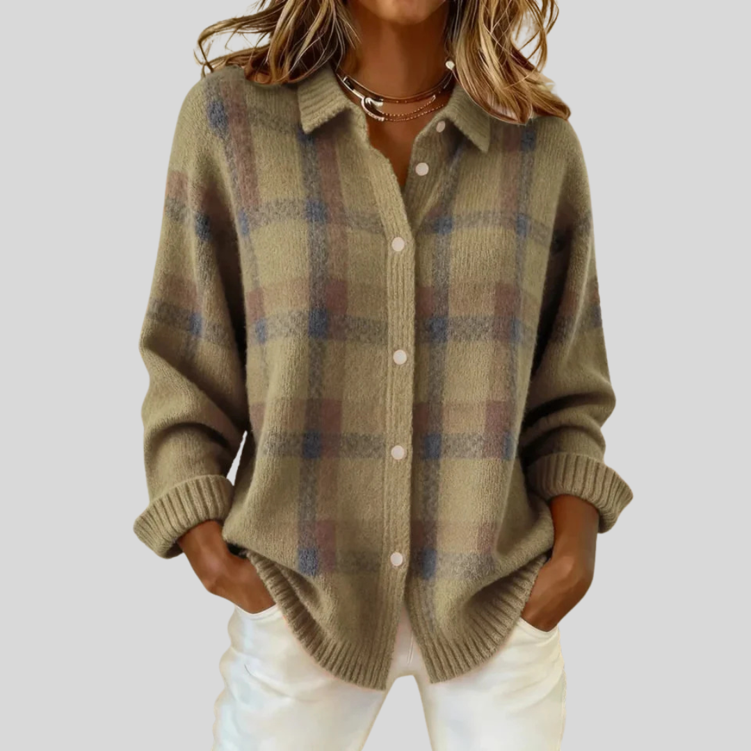 Clara Retro Check Sweater 0