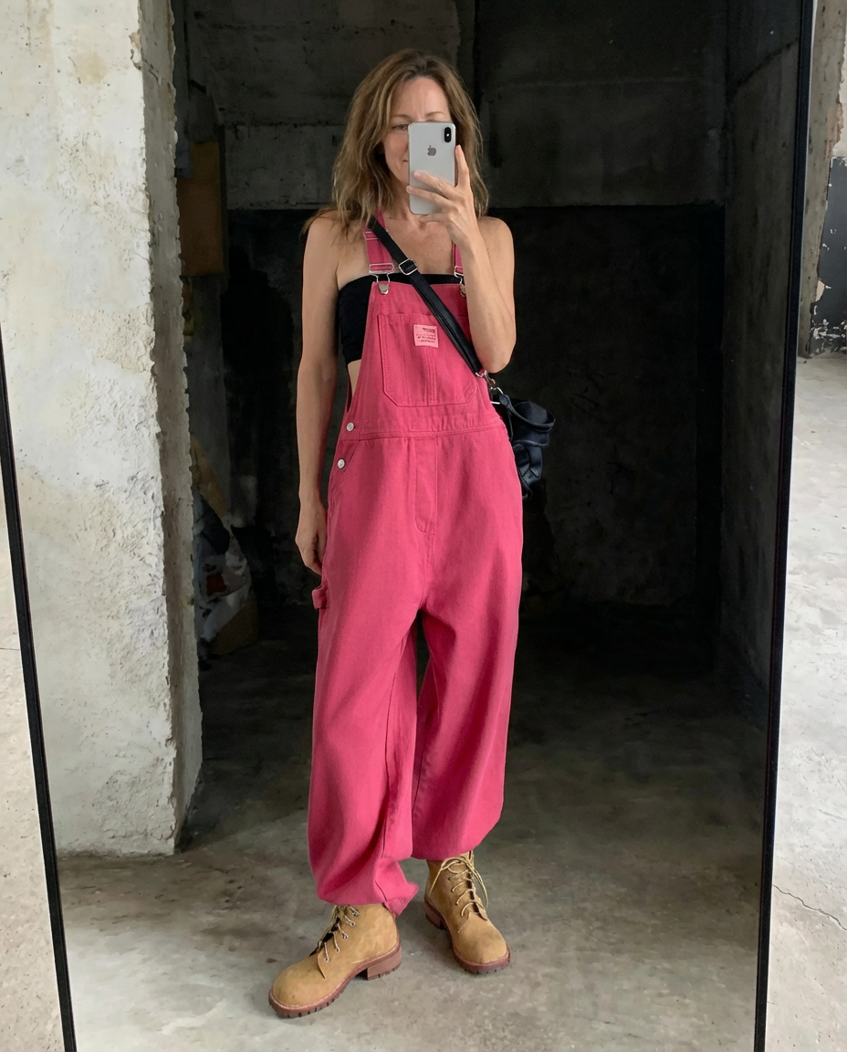 Cleo Wide Leg Denim Overalls for Women 2