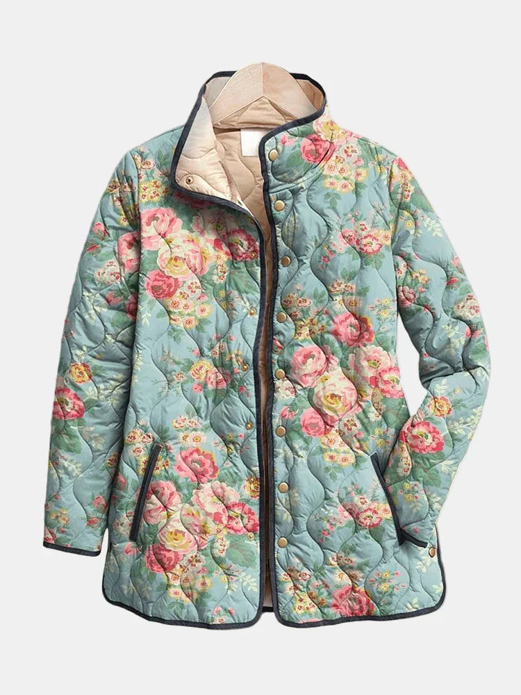 Elara Quilted Floral Jacket 0