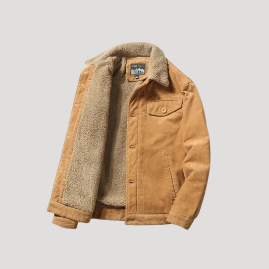 Veste d'hiver homme à doublure de style sherpa et poches