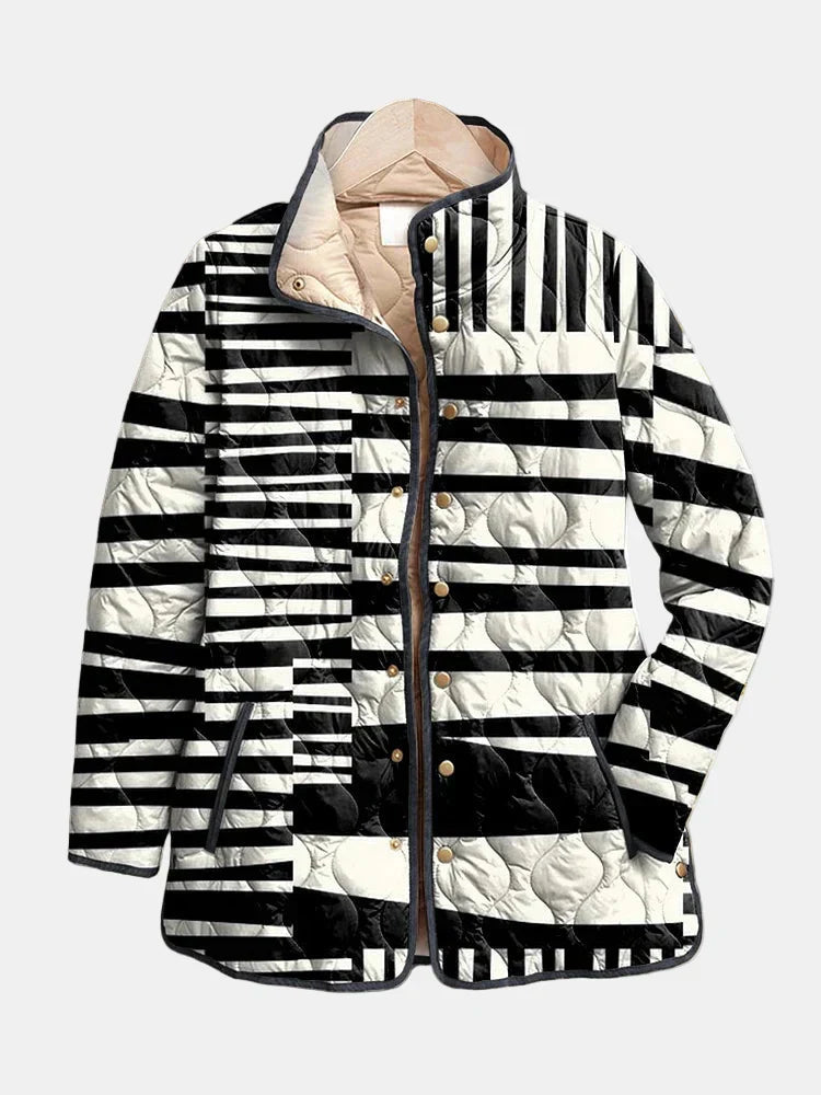 Mira Abstract Quilted Jacket 0