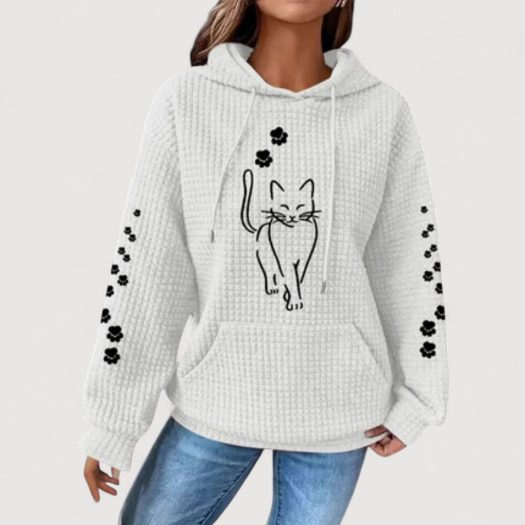 Nina Cat Print Hoodie 7