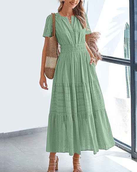 Maris Boho Tiered Maxi Dress