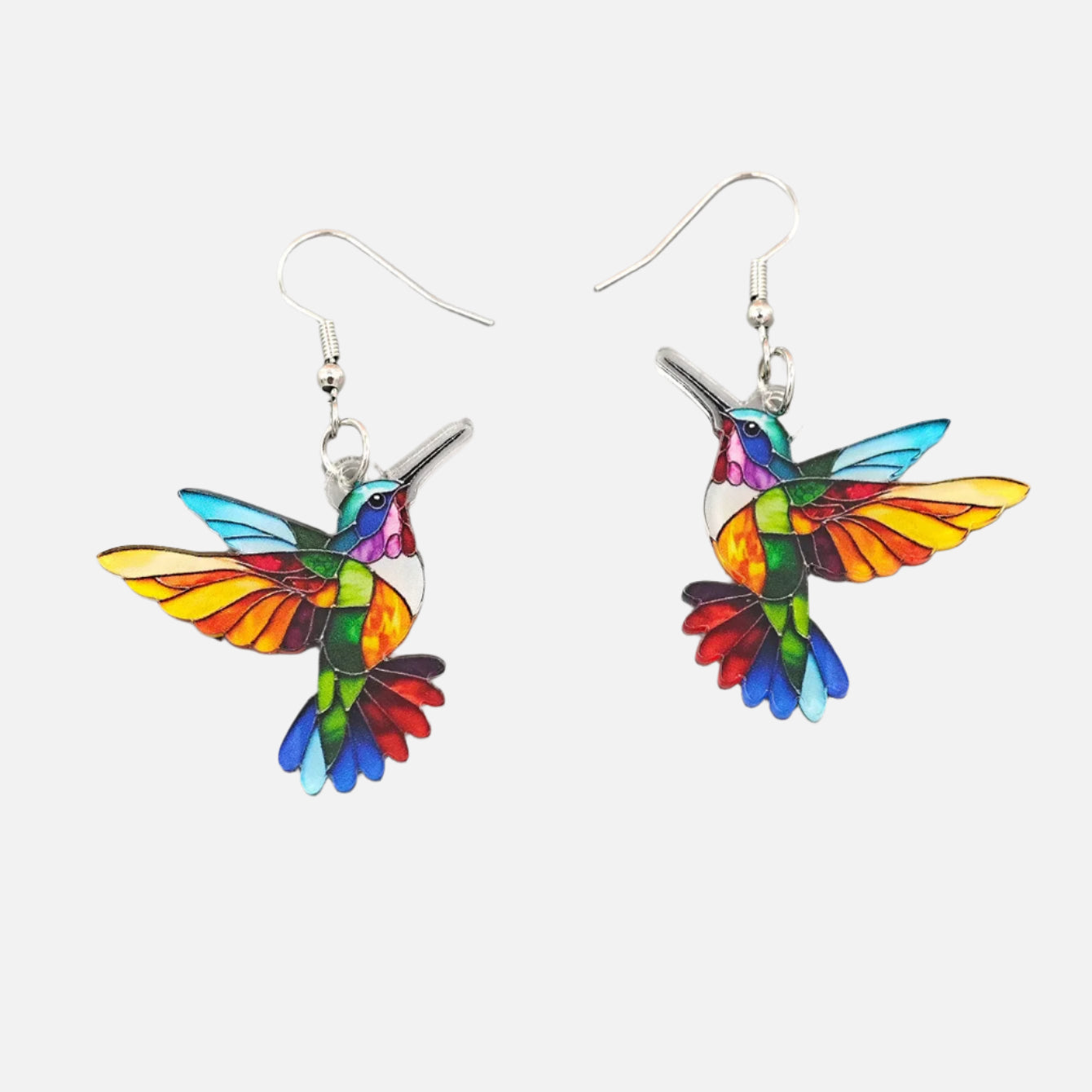 Rhea Hummingbird Statement Earrings 2