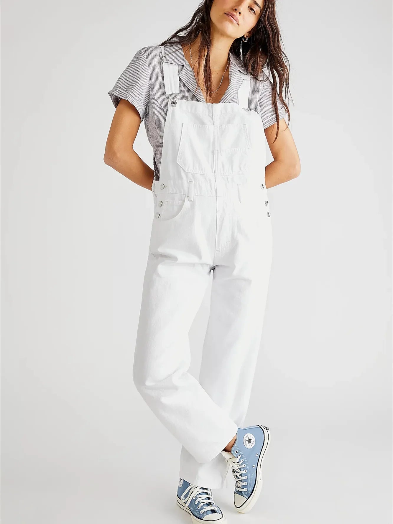 Rhea Relaxed Denim Overalls 6
