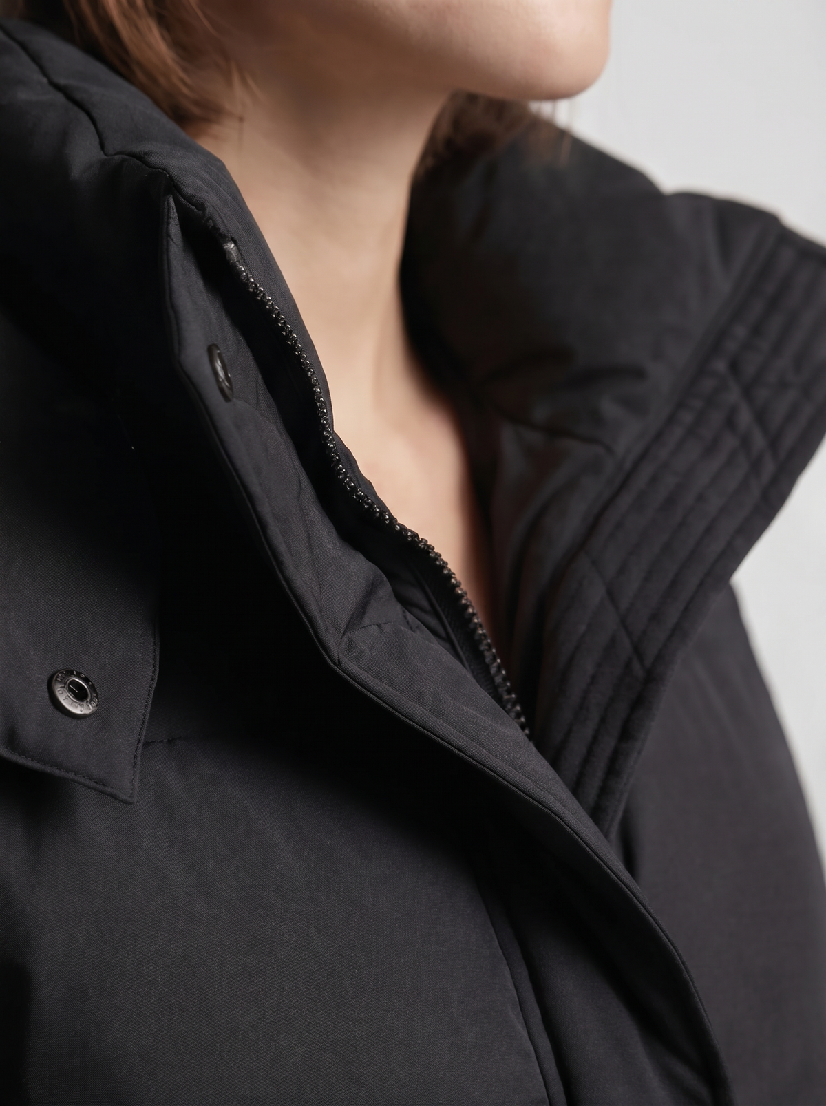 Women's belted biker jacket with lapel collar and asymmetrical zipper