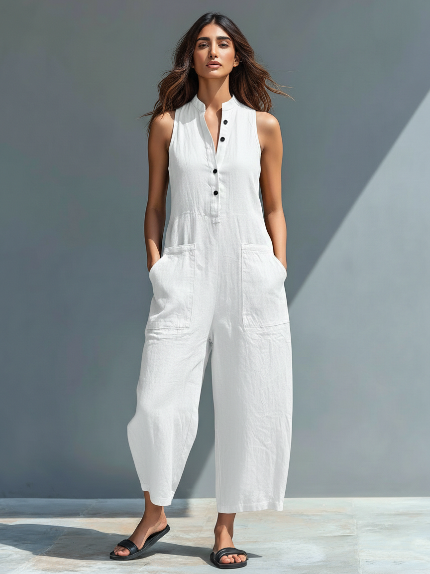 Paloma - Sleeveless Minimalist Jumpsuit