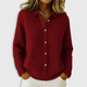 Women's collared button front knit cardigan with long sleeves