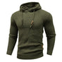 Men's textured hoodie with drawstring hood, long sleeves and ribbed trims