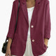 Women's casual blazer with notched lapels and patch pockets
