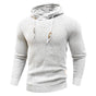 Men's textured hoodie with drawstring hood, long sleeves and ribbed trims