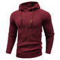 Men's textured hoodie with drawstring hood, long sleeves and ribbed trims