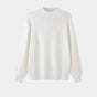 Men's plain mock neck sweater with long sleeves and ribbed trims