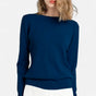 Women's lightweight crewneck sweater with long sleeves and ribbed trims