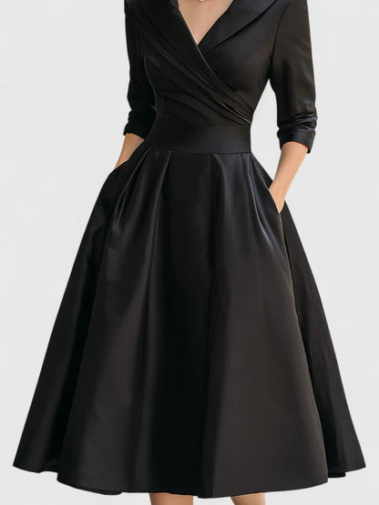 Women's Elegant Midi Dress — Flowing Versatile Everyday Summer Dress