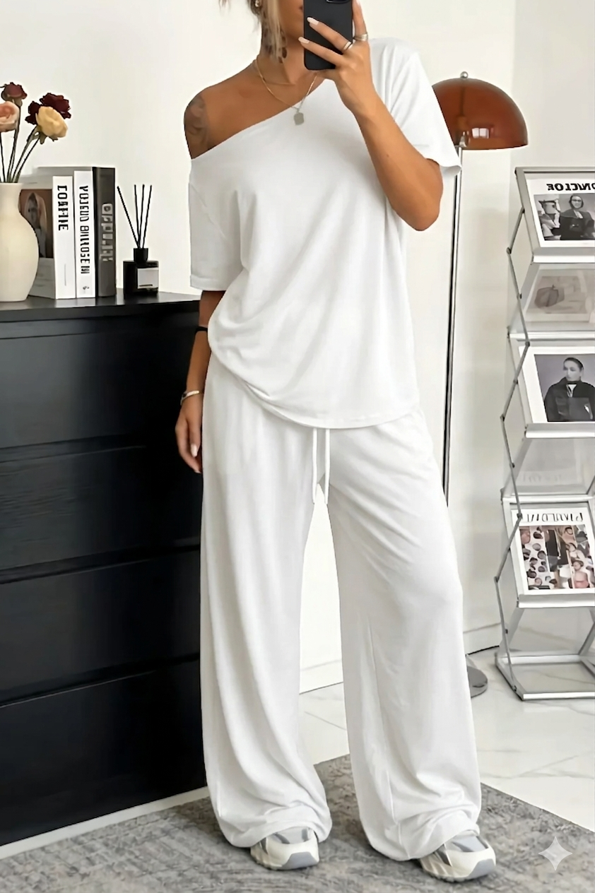 Rhea - Off-shoulder two-piece set