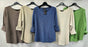 Women's crew-neck fine-knit top with long sleeves and curved hem