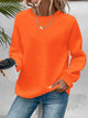 Women's long-sleeve crew neck sweatshirt with ribbed trims