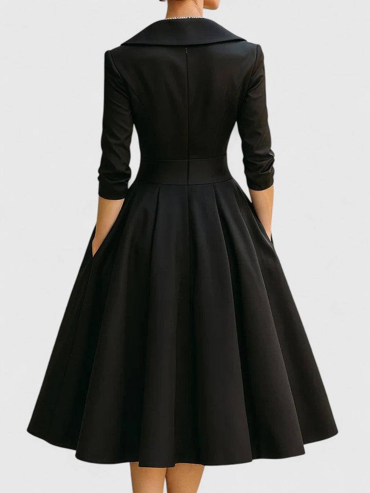 Women's Elegant Midi Dress — Flowing Versatile Everyday Summer Dress
