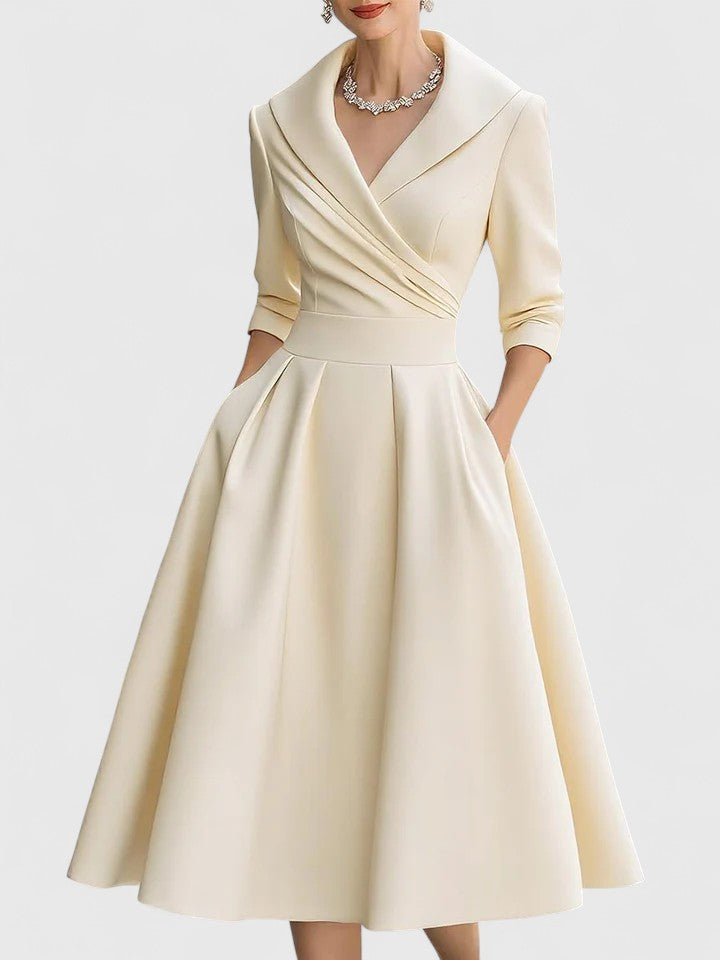 Women's Elegant Midi Dress — Flowing Versatile Everyday Summer Dress