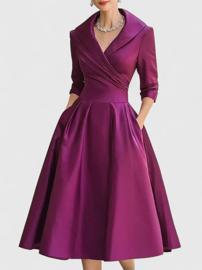 Women's Elegant Midi Dress — Flowing Versatile Everyday Summer Dress