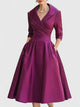 Women's Elegant Midi Dress — Flowing Versatile Everyday Summer Dress