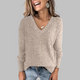 Women's V-Neck Long Sleeve Top — Relaxed Fit Everyday Top