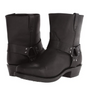 Men's cowboy boots with decorative strap, metal studs and low heel