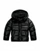 Women's hooded quilted puffer jacket with front zipper