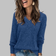 Women's V-Neck Long Sleeve Top — Relaxed Fit Everyday Top