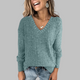 Women's V-Neck Long Sleeve Top — Relaxed Fit Everyday Top