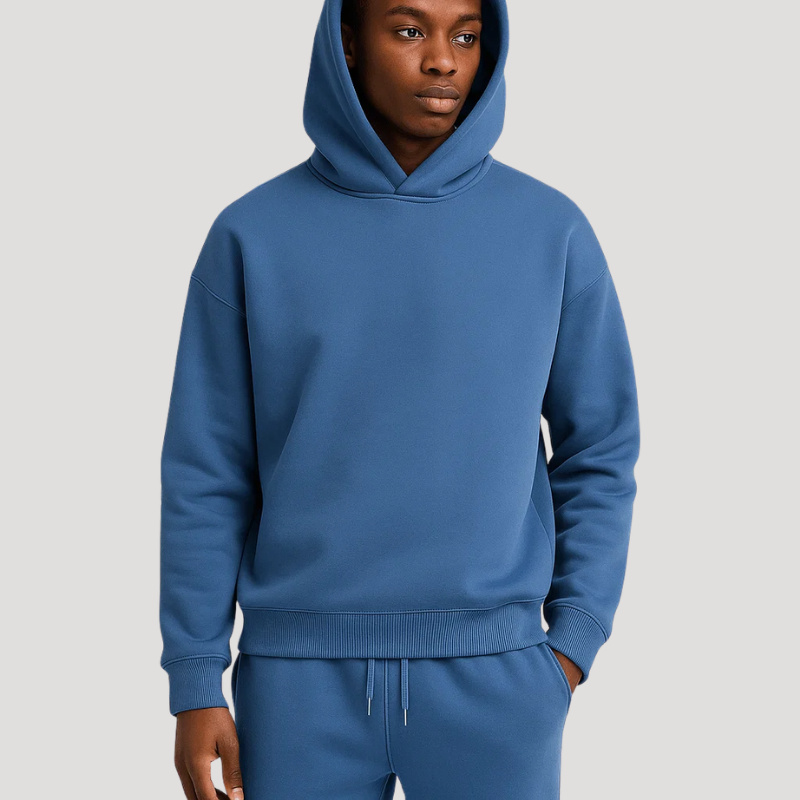 Men's oversized hooded sweatshirt and jogger trouser set