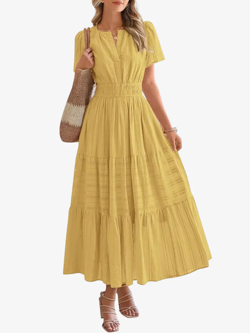 Maris - Boho tiered maxi dress
