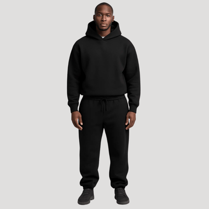 Men's oversized hooded sweatshirt and jogger trouser set