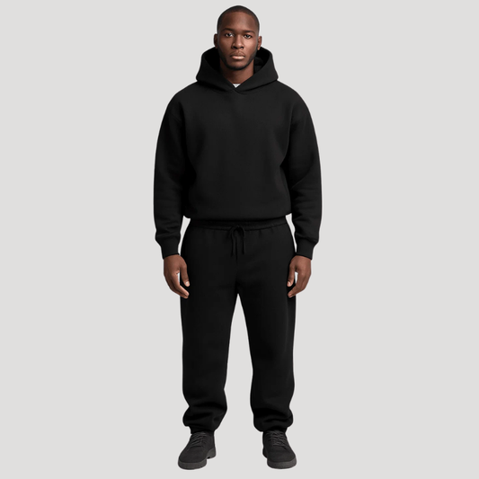 Ensemble sweat à capuche et jogging oversize homme, manches longues, coupe décontractée