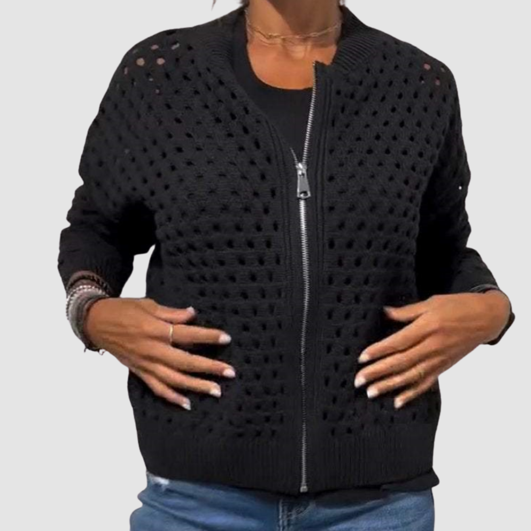 Seraphina - Knitted Zip Cardigan