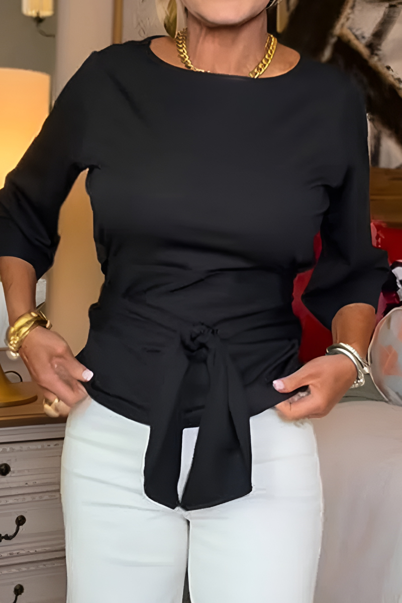Nadia - Tie-waist flattering top