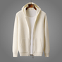 Unisex hooded zip cardigan with front pockets and long sleeves