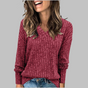Women's V-Neck Long Sleeve Top — Relaxed Fit Everyday Top