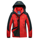 Women's hooded outdoor jacket with contrast panels and zipped pockets