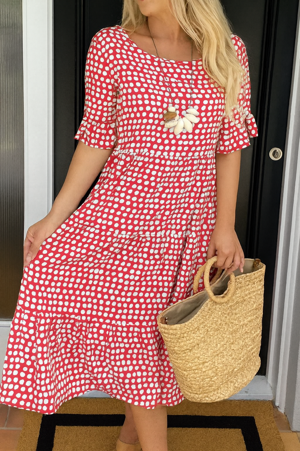 Lyra - Short Sleeve Midi Dress