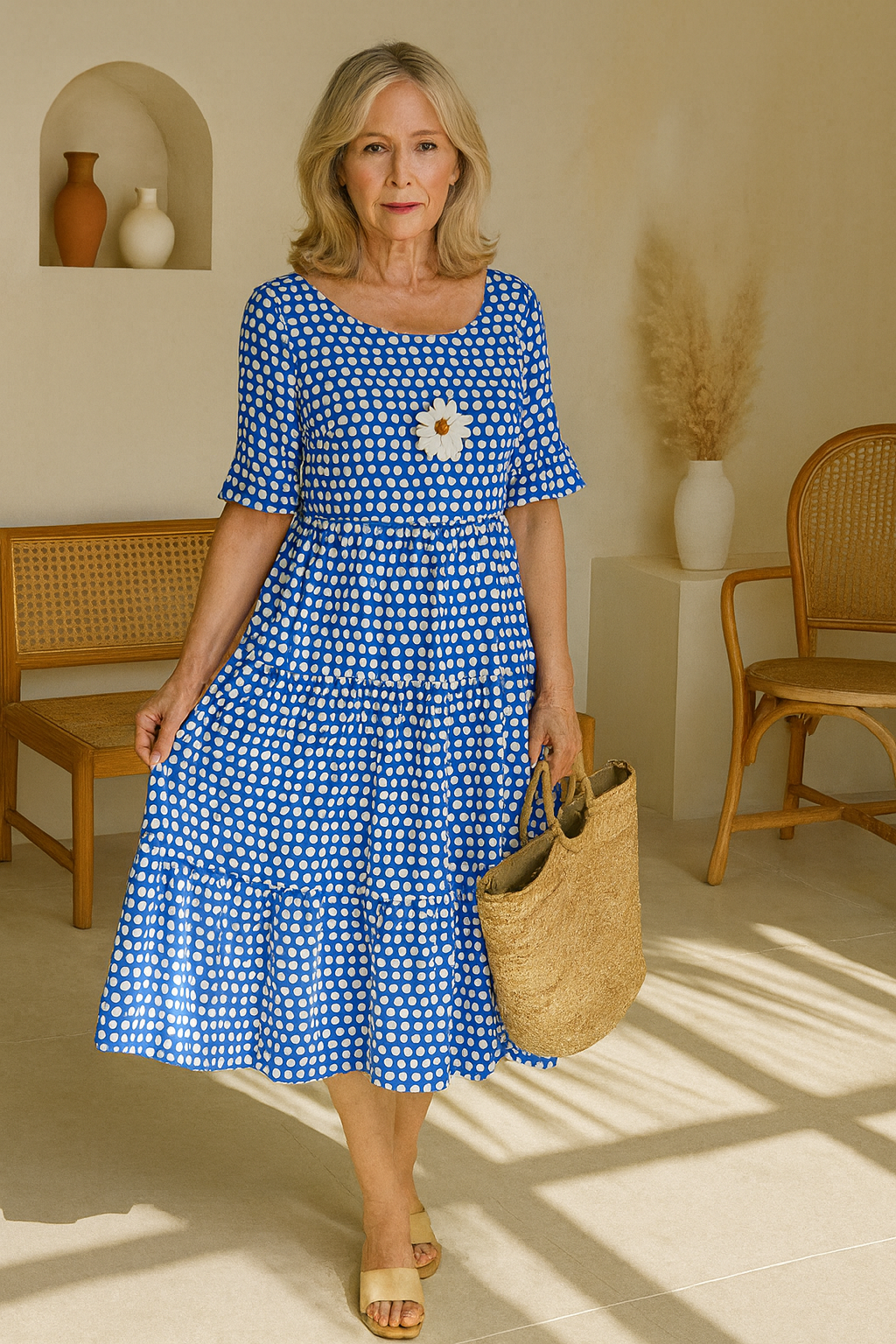 Lyra - Short Sleeve Midi Dress