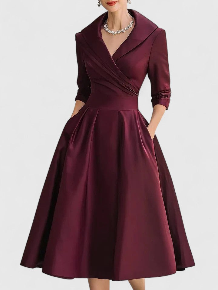 Women's Elegant Midi Dress — Flowing Versatile Everyday Summer Dress