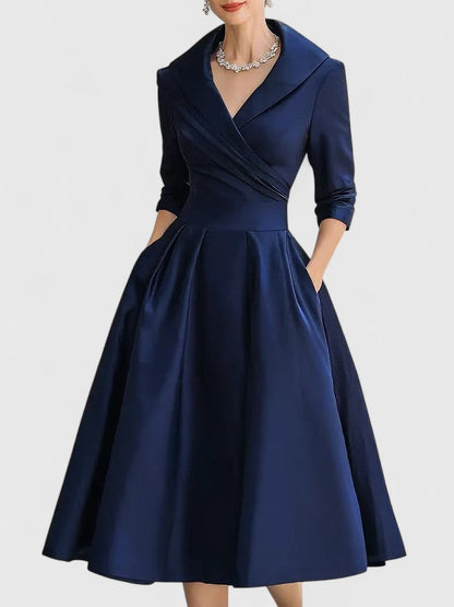 Women's Elegant Midi Dress — Flowing Versatile Everyday Summer Dress