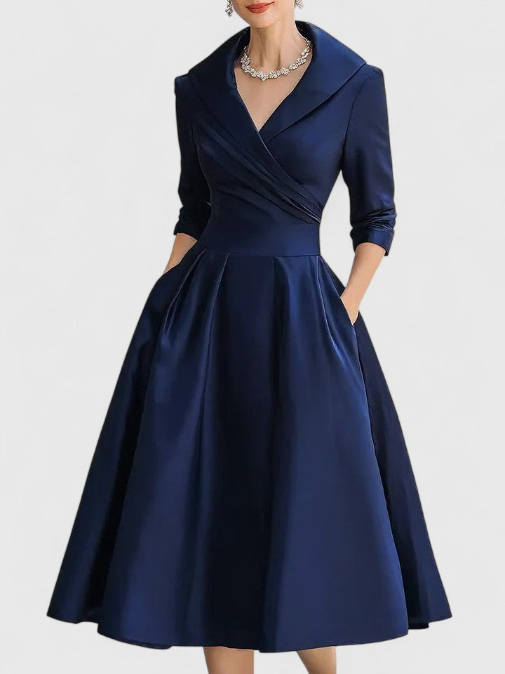 Women's Elegant Midi Dress — Flowing Versatile Everyday Summer Dress